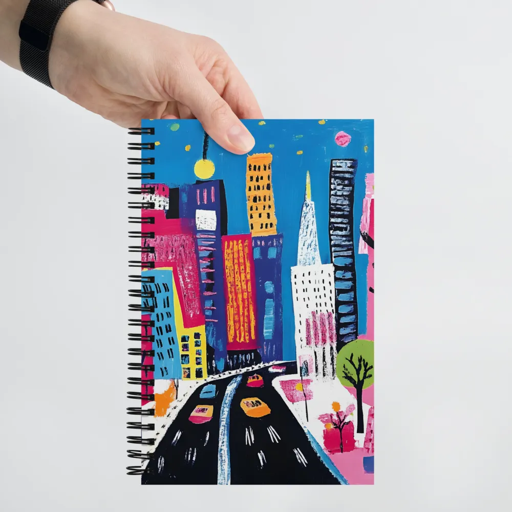 City Dreams in Vibrant Hues | Spiral Notebook