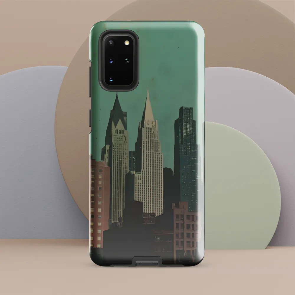 Urban Nostalgia: A Retro Cityscape | Phone Case |  S20 Plus | Tough Case | Glossy