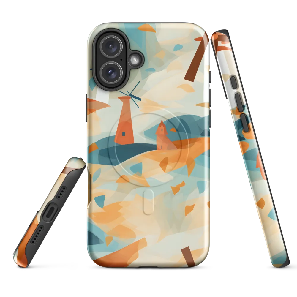 Whimsical Windmills in a Tranquil Landscape