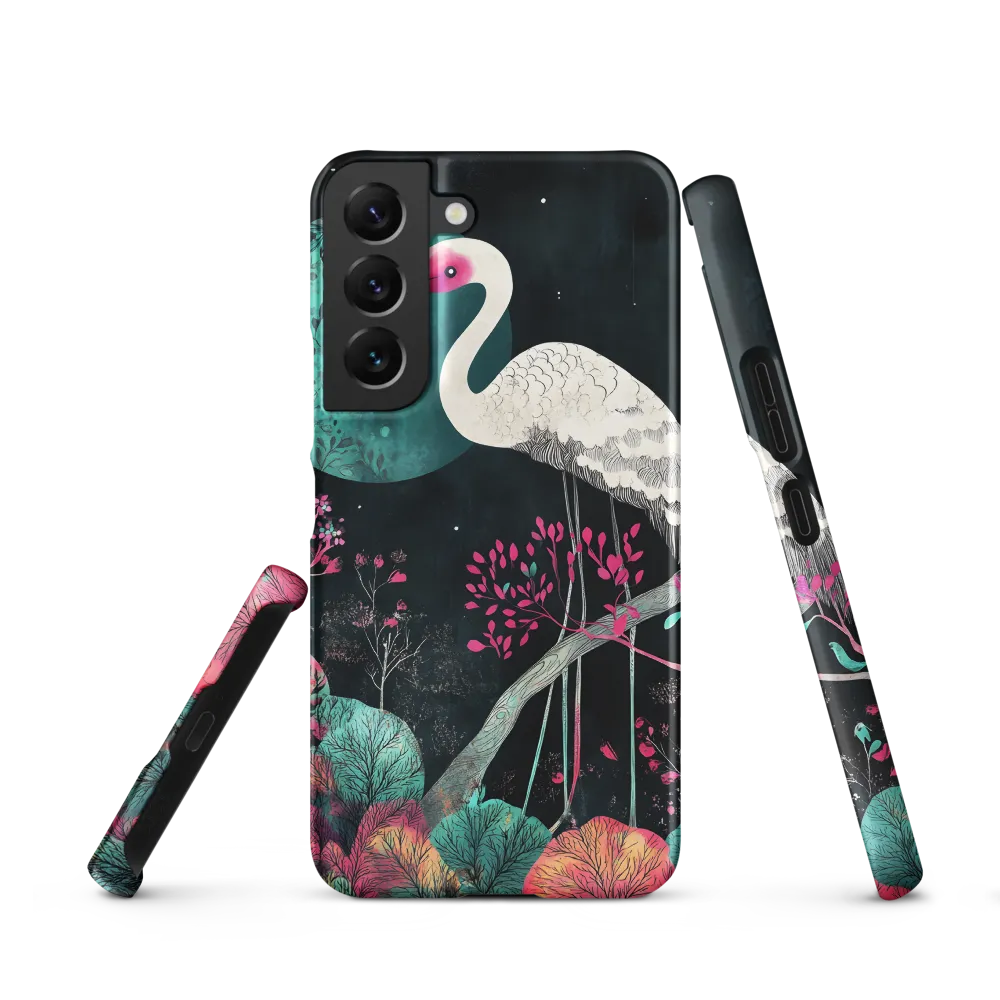 Ethereal Presence: Heron in a Floral Dreamscape