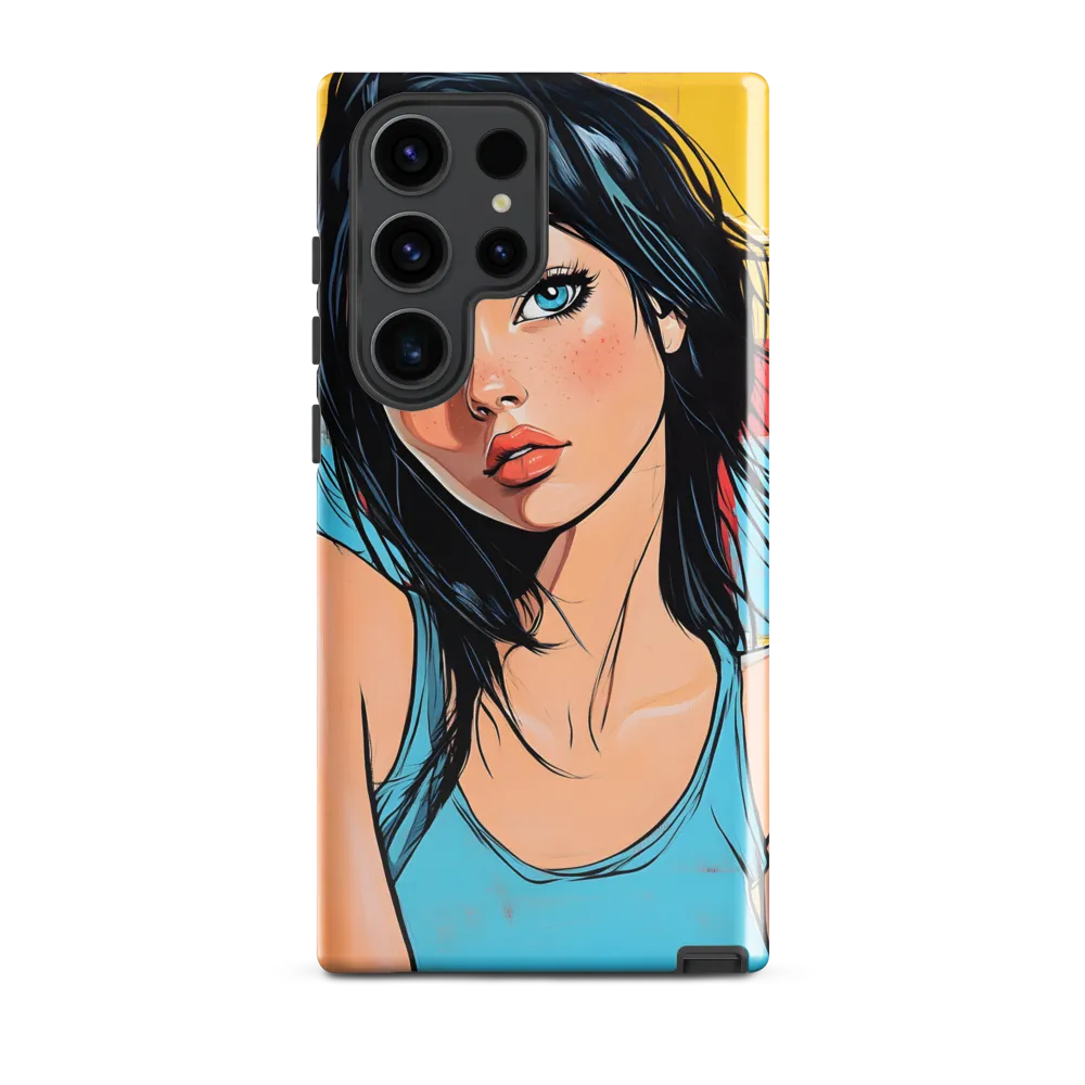 Vibrant Portrait of Modern Youth | Phone Case |  S23 Ultra | Tough Case | Glossy