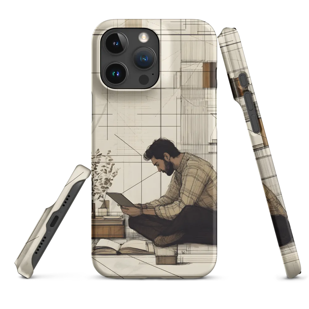 Quiet Reflections in Line | Phone Case |  16 Pro Max | Snap Case | Matte