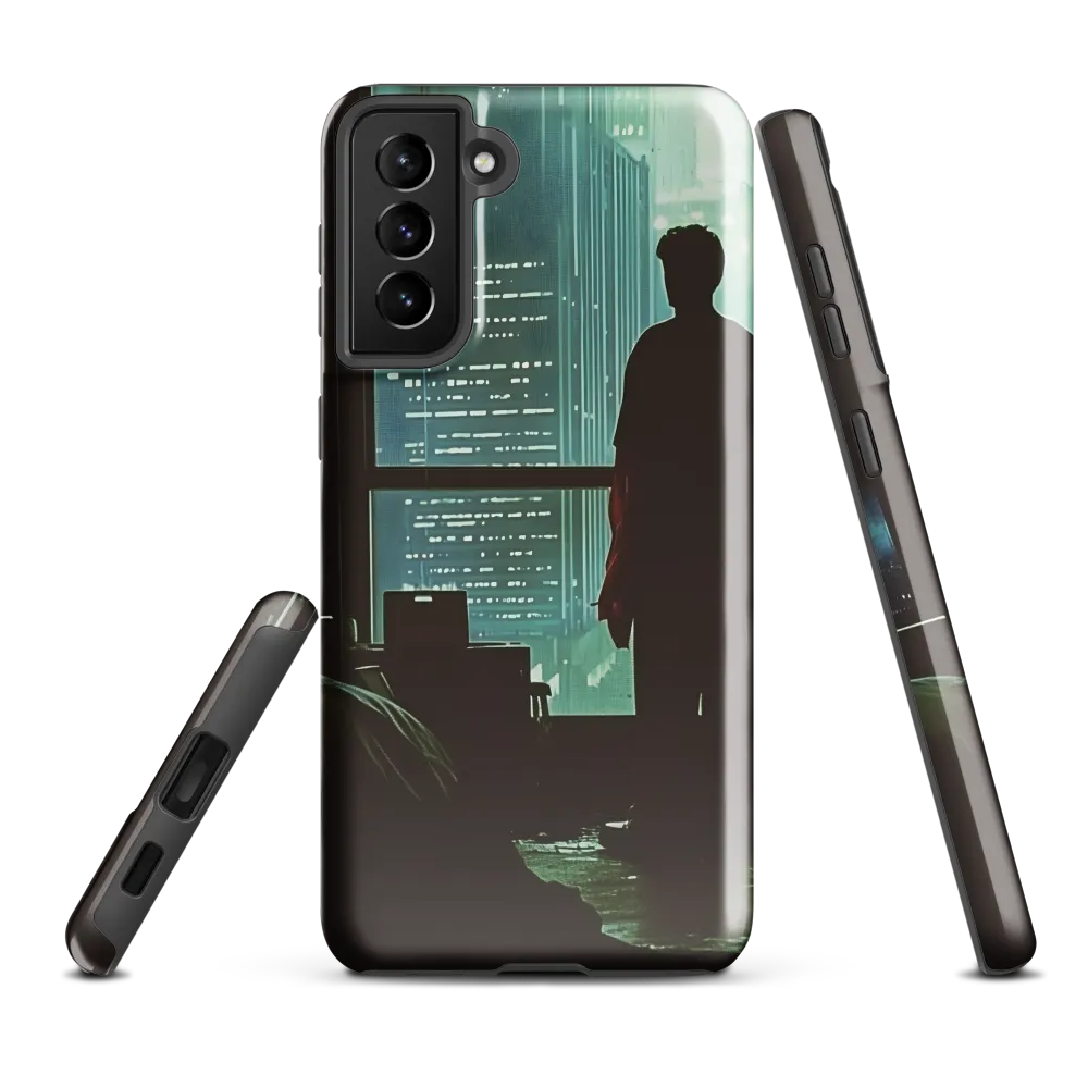 Silent Contemplation in a Futuristic Dystopia | Phone Case |  S21 Plus | Tough Case | Glossy
