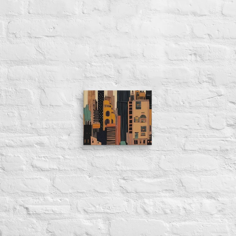 Urban Symphony in Ink | Canvas | 8″×10″
