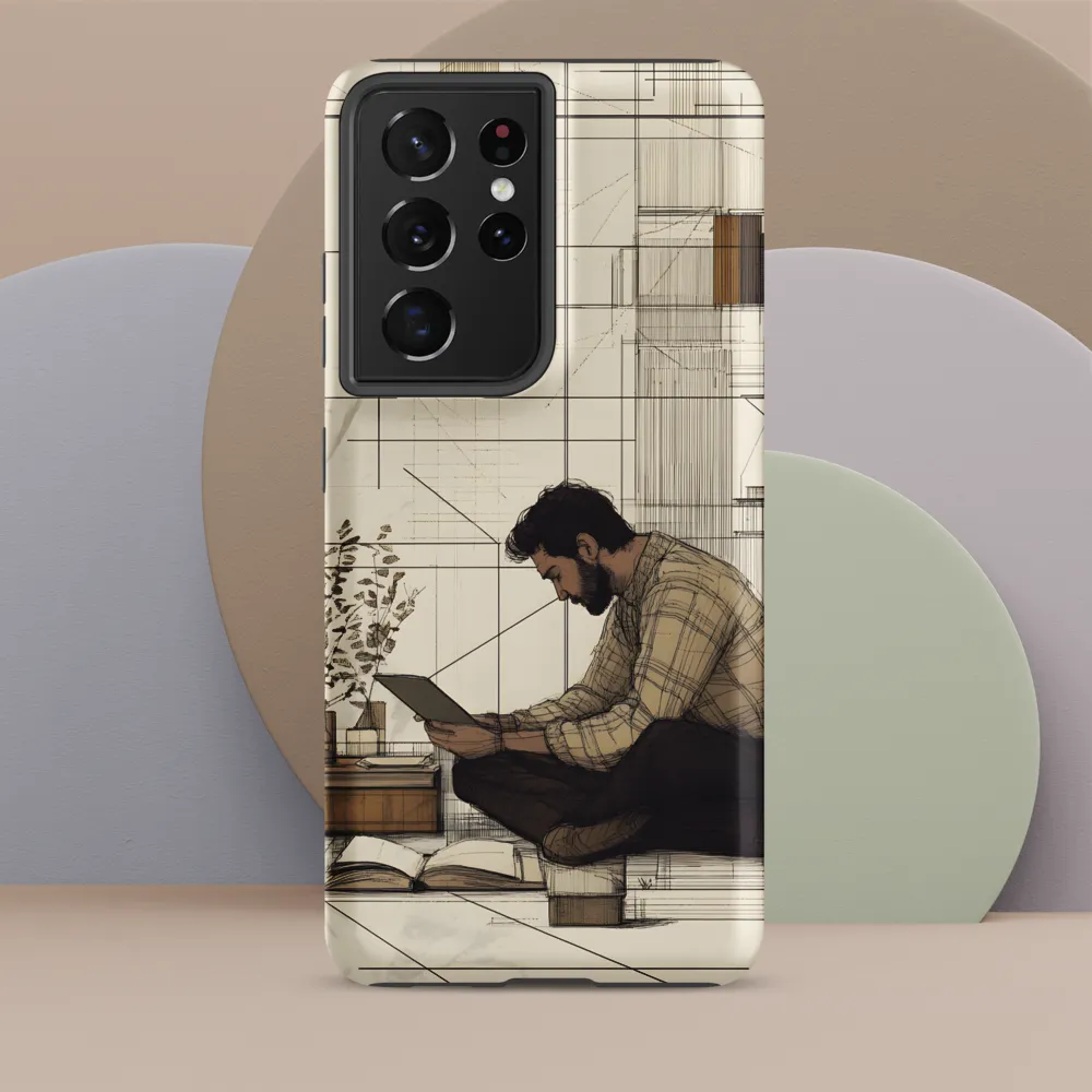 Quiet Reflections in Line | Phone Case |  S21 Ultra | Tough Case | Matte