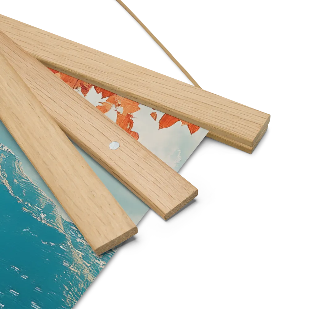 Elysian Waterscape | Poster With Oak Wood Hanger | 14″×14″