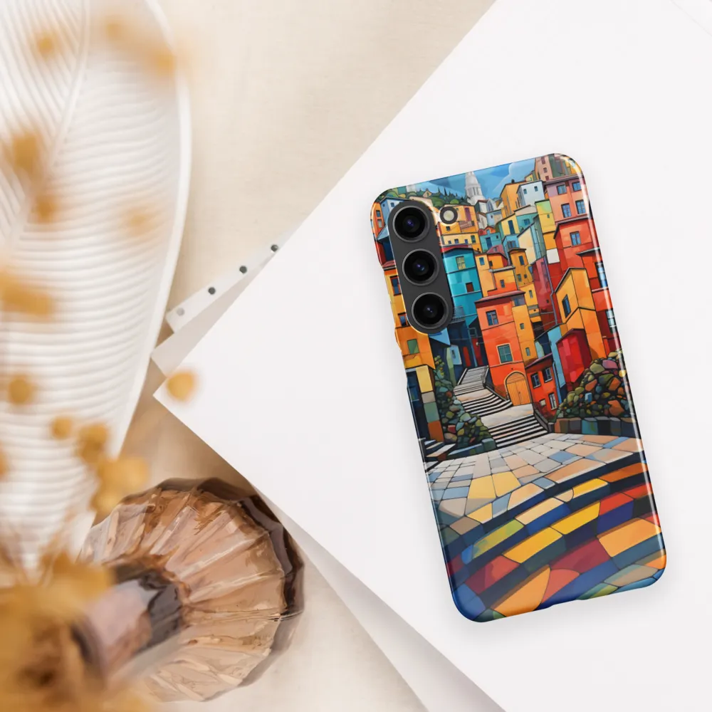 Vibrant Village: A Cubist Journey