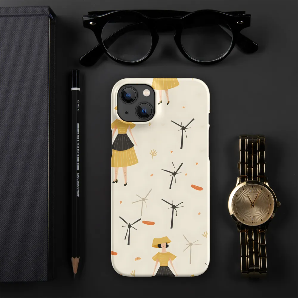 Whimsical Patterns of Nature and Femininity | Phone Case |  14 Plus | Snap Case | Matte