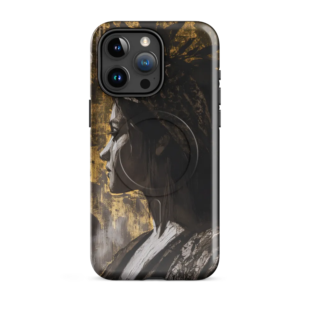 Golden Elegance: A Modern Profile Portrait