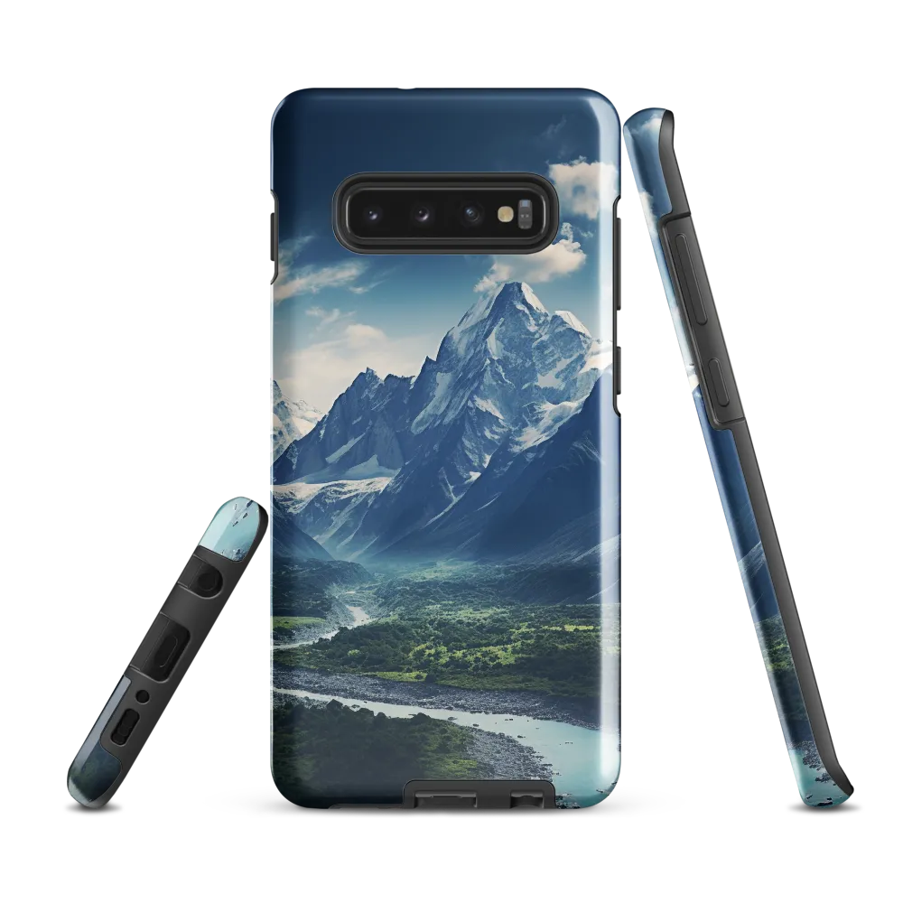 Majestic Serenity: A Landscape of Mountains and Rivers | Phone Case |  S10 Plus | Tough Case | Glossy