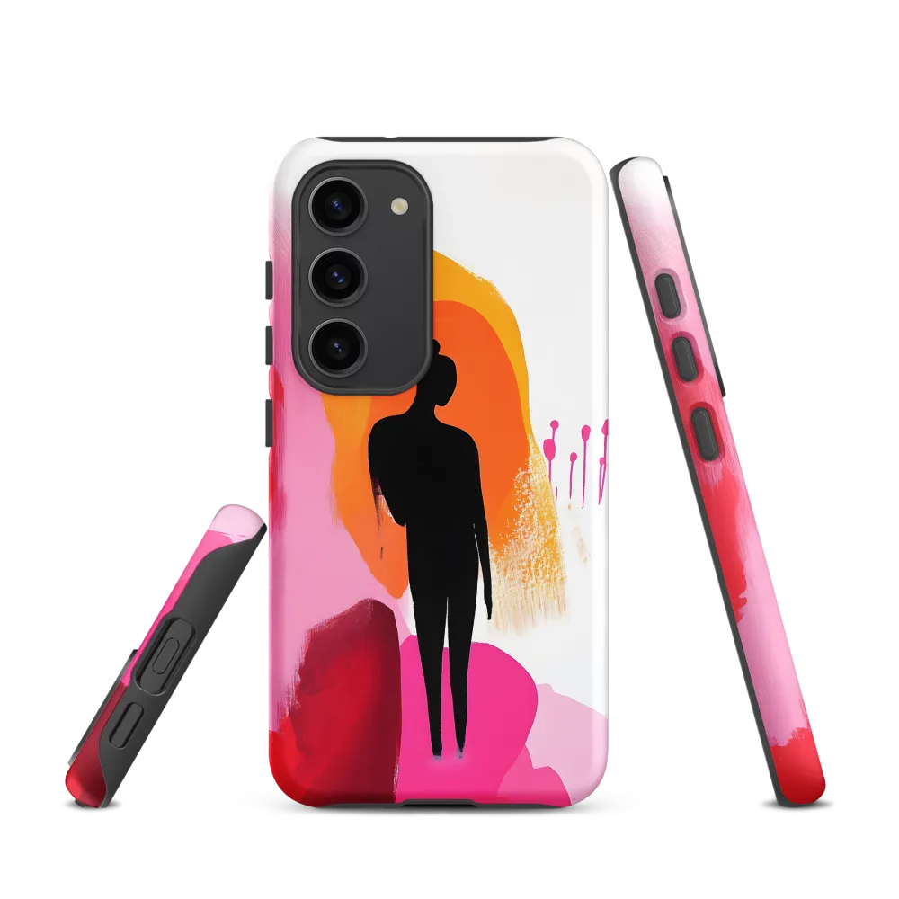Silhouette in Colorful Abstraction