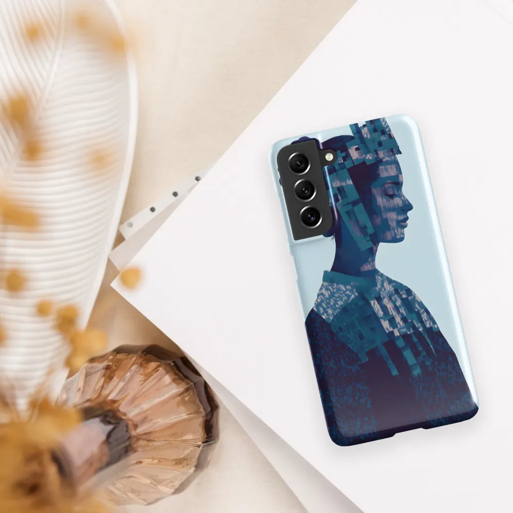 Digital Portrait in Abstract Blue