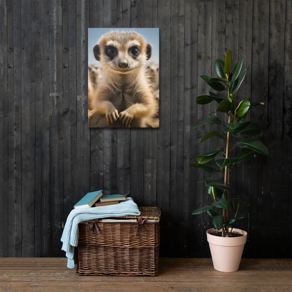 Curious Stance: The Meerkat's Gaze | Thin Canvas | 20″×28″