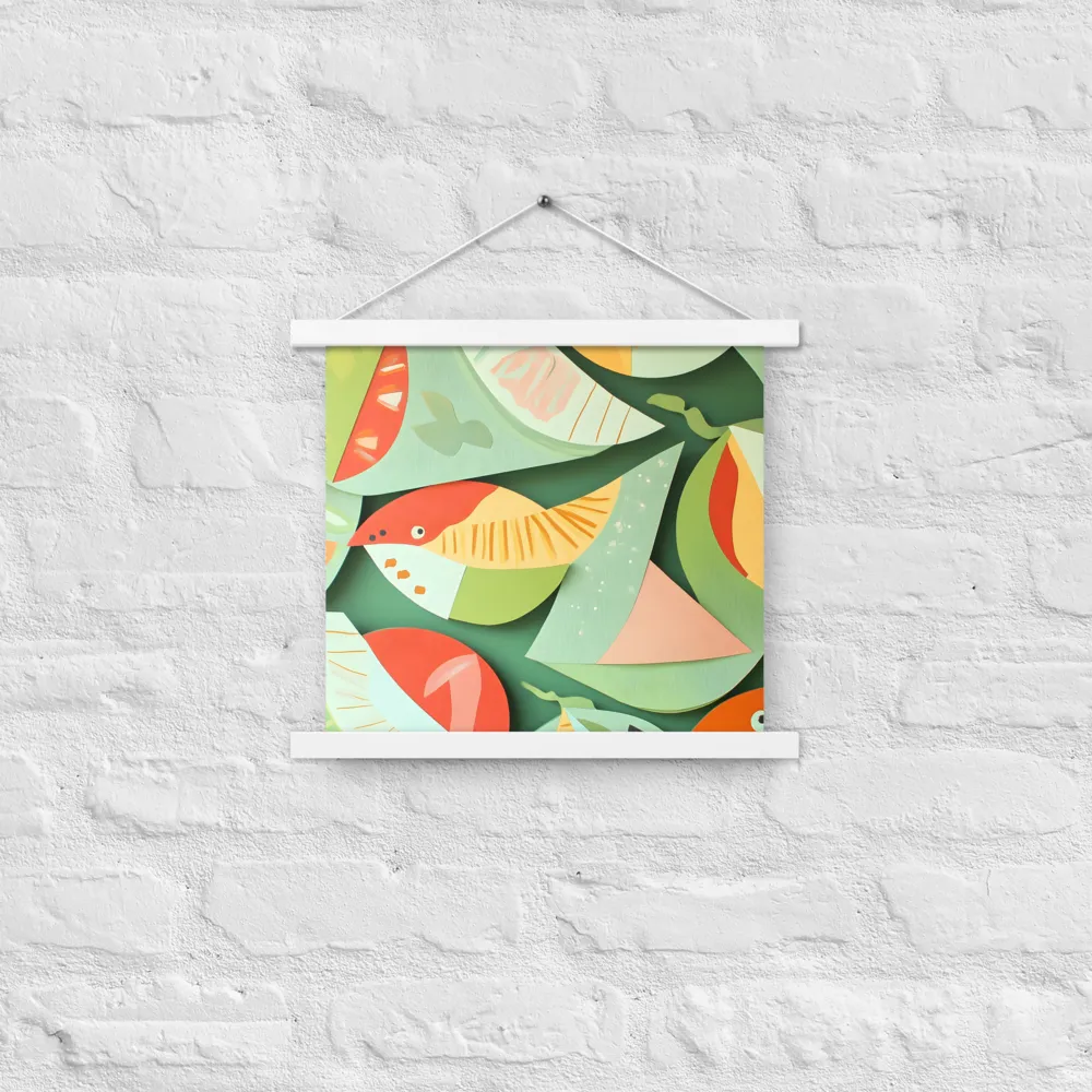 Nature's Palette | Poster With White Wood Hanger | 14″×14″