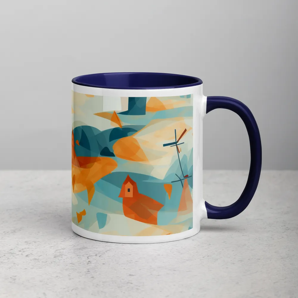 Whimsical Windmills in a Tranquil Landscape