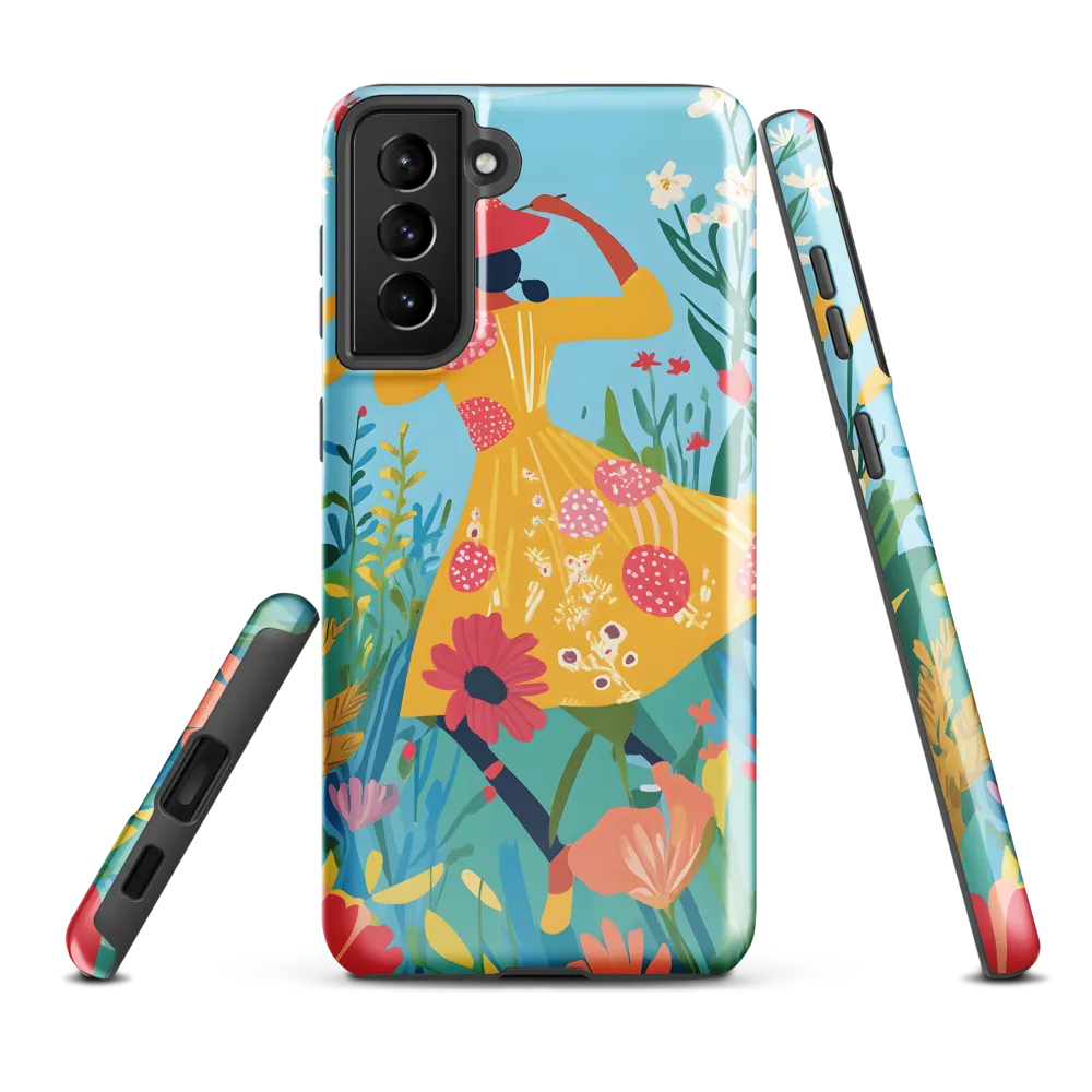 Dancing Among Blossoms | Phone Case |  S21 Plus | Tough Case | Glossy