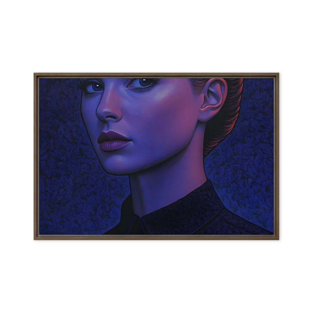 Ethereal Portrait in Blue and Red