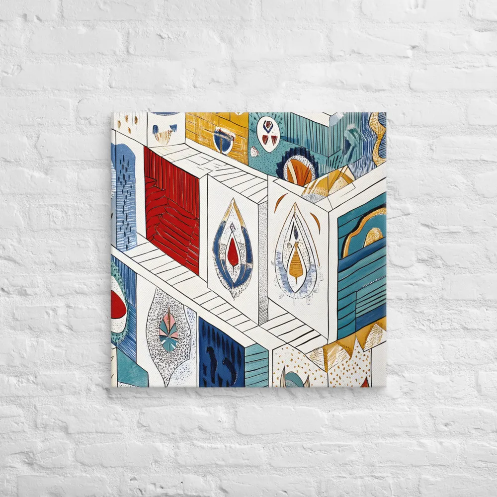 Symphony of Geometric Harmony | Canvas | 26″×26″