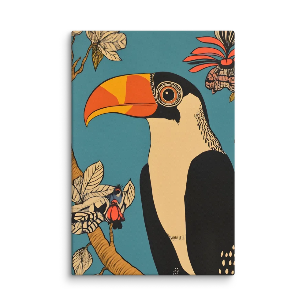 Tropical Majesty: The Toucan at Rest | Canvas | 16″×24″