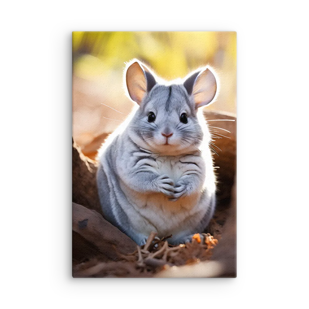 Gentle Whispers of Nature: The Chinchilla | Thin Canvas | 12″×18″