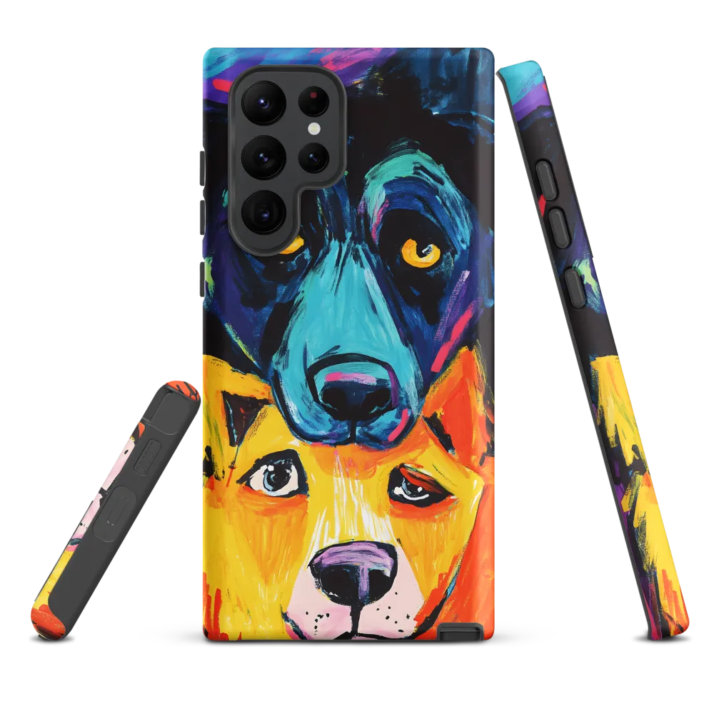 Vibrant Companions: An Expression of Canine Spirit | Phone Case |  S22 Ultra | Tough Case | Matte