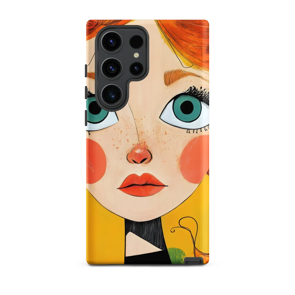 Whimsical Portrait of a Girl | Phone Case |  S23 Ultra | Tough Case | Matte