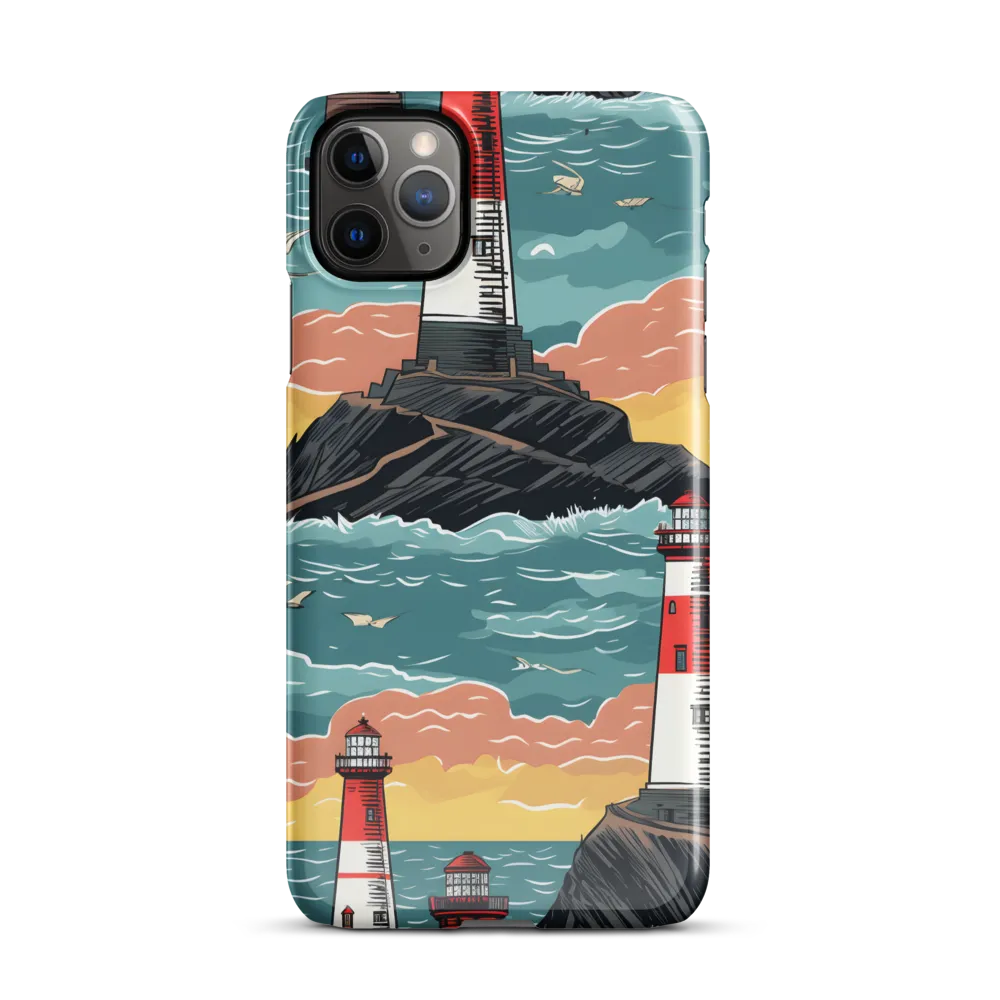 Lighthouses in a Whimsical Ocean | Phone Case |  11 Pro Max | Snap Case | Glossy