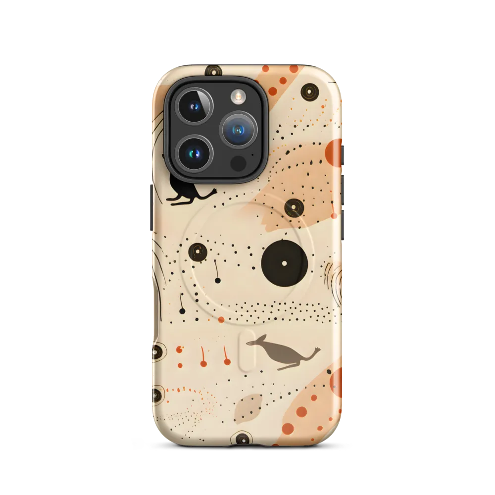 Playful Patterns in Earth Tones | Phone Case |  16 Pro | MagSafe® Tough Case | Glossy
