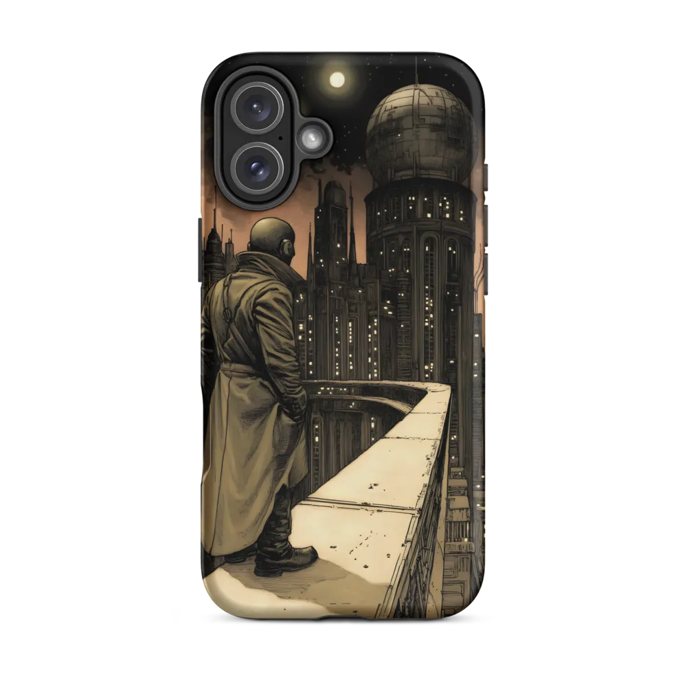 A Contemplative Gaze Over the Futuristic Metropolis