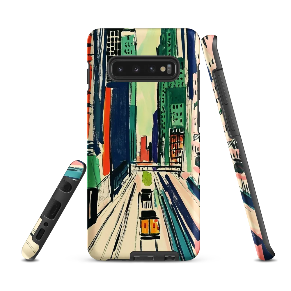 Urban Vibrance: A City in Motion | Phone Case |  S10 Plus | Tough Case | Matte