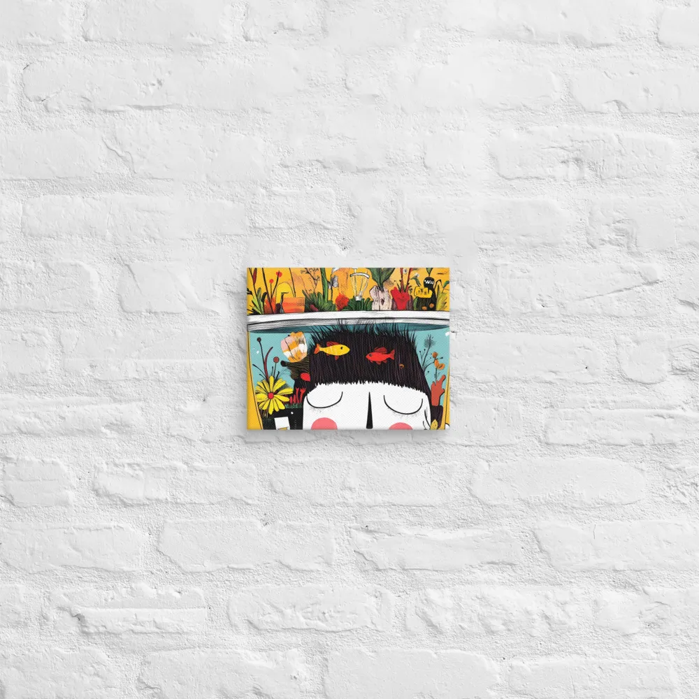 Whimsical Garden Head | Canvas | 8″×10″