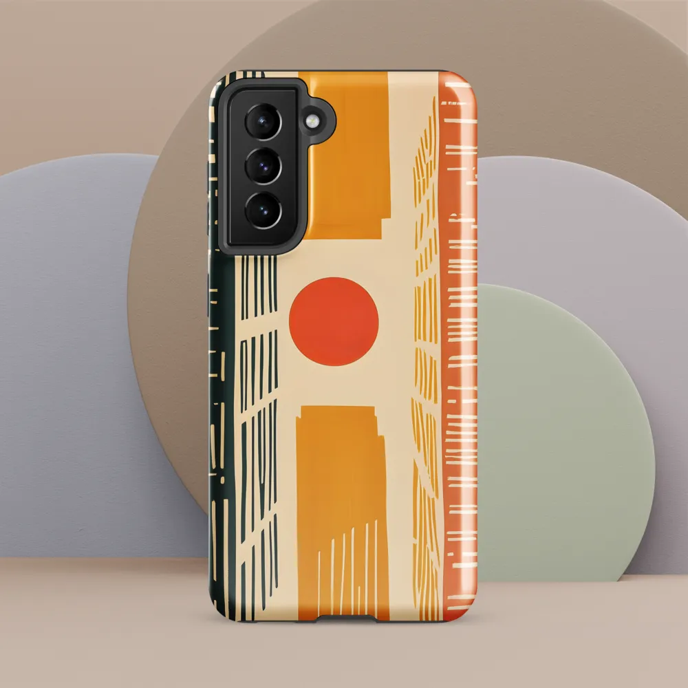 Urban Harmony: A Geometric Sunrise