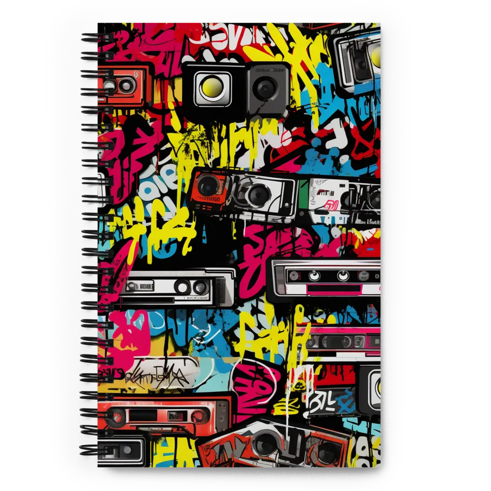 Urban Nostalgia: A Retro Cassette Explosion | Spiral Notebook