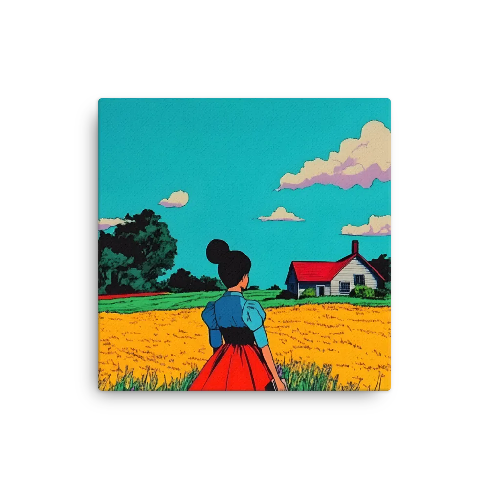 Whispers of a Sunlit Meadow | Thin Canvas | 12″×12″