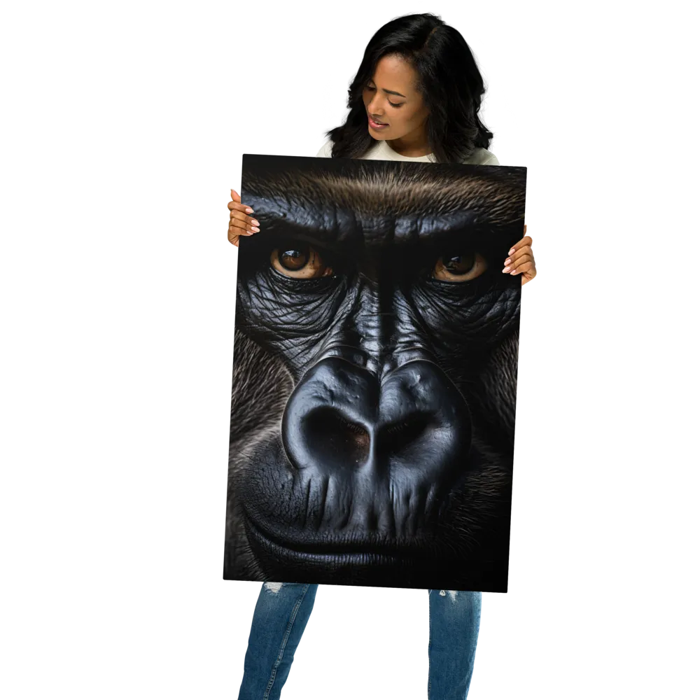 Gaze of the Wild: A Gorilla's Portrait | Metal Print | 20″×30″