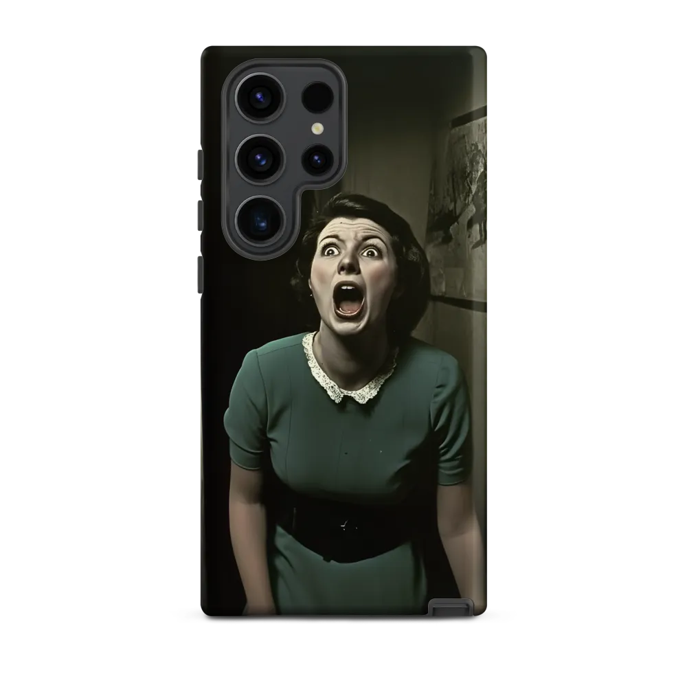 Echoes of Fear: A Vintage Portrait