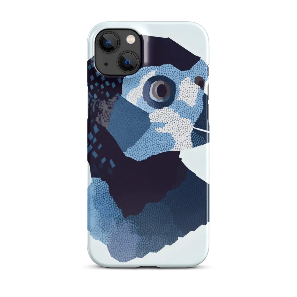 Abstract Avian Portrait in Blue
