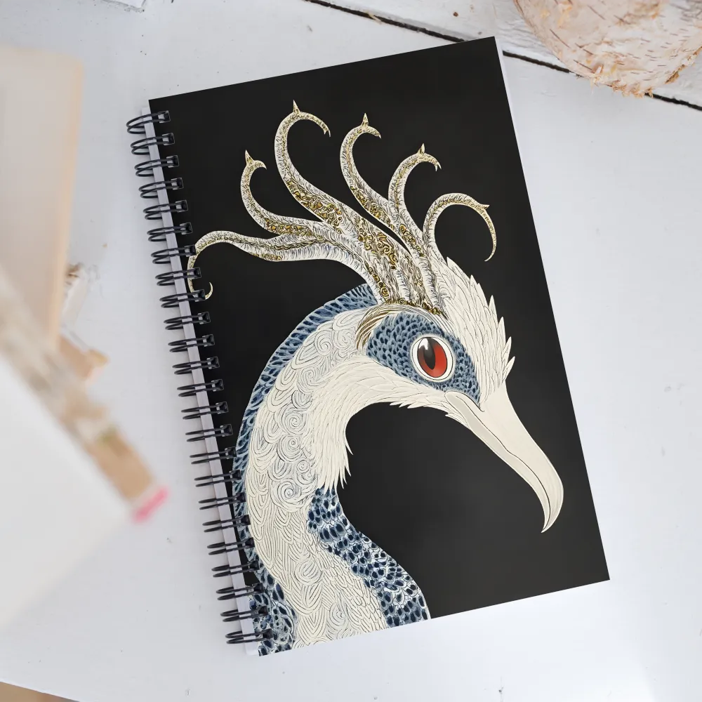 Elegance of the Majestic Peacock | Spiral Notebook