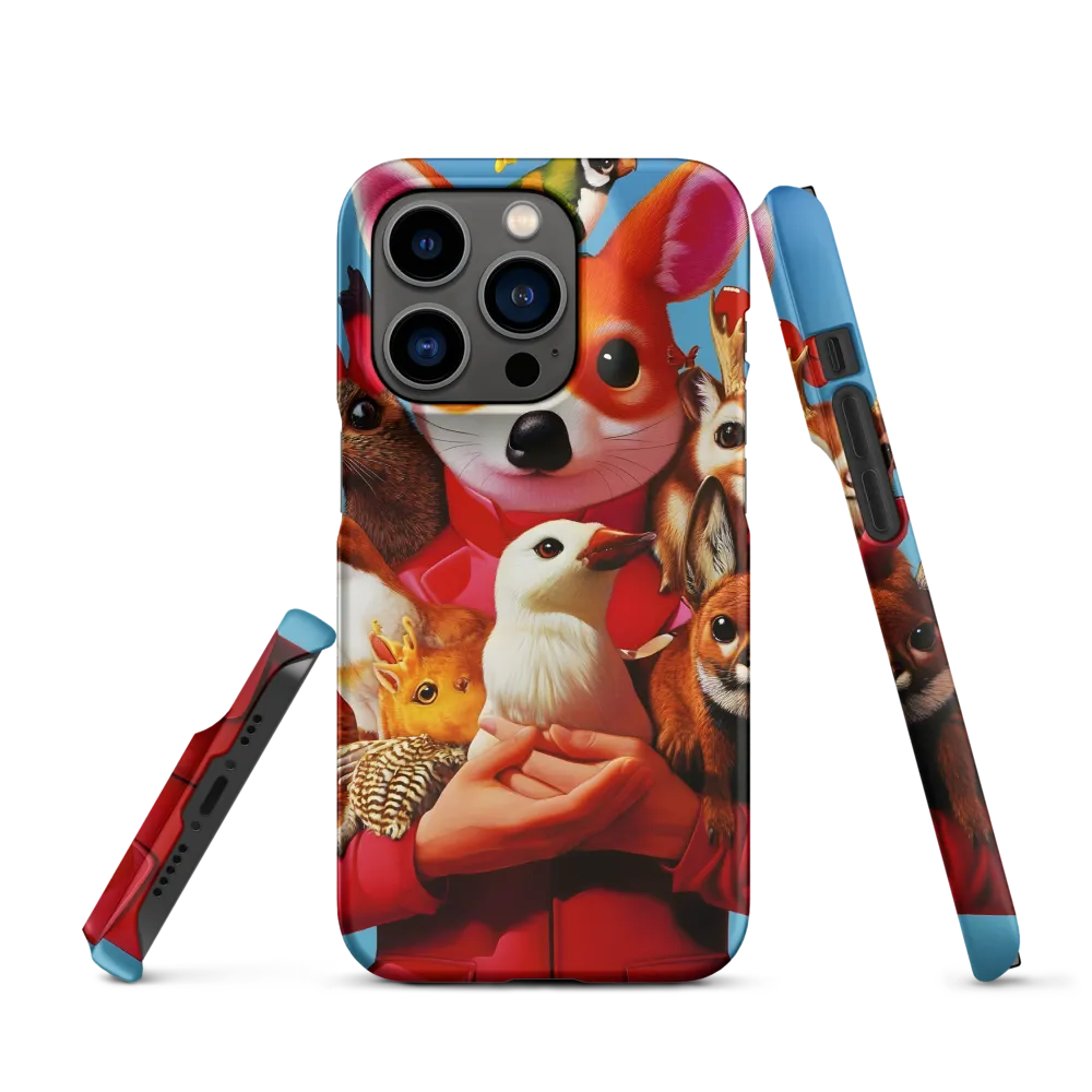 Harmony in Whimsy: A Modern Animal Ensemble | Phone Case |  14 Pro | Snap Case | Matte