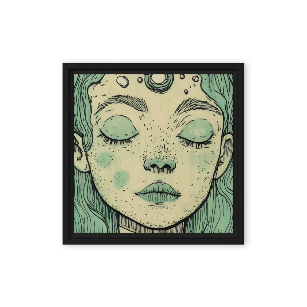 Beneath the Surface | Canvas with Black Frame | 12″×12″