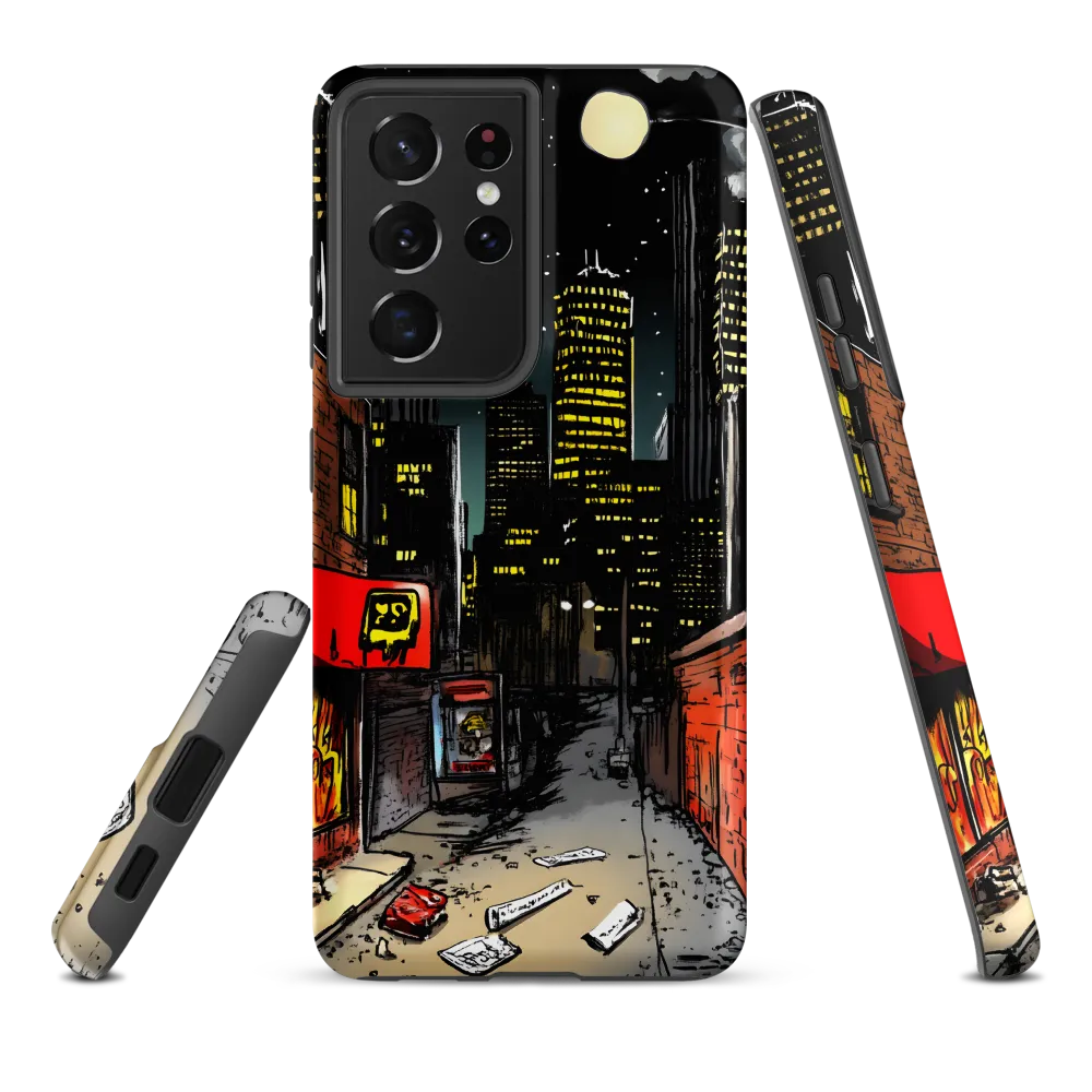 Nocturnal Cityscape: The Hidden Alley | Phone Case |  S21 Ultra | Tough Case | Matte