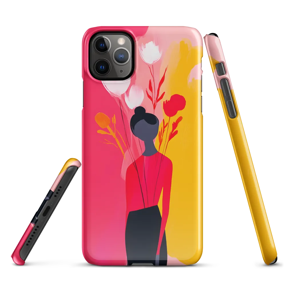 Floral Whimsy: A Modern Embrace | Phone Case |  11 Pro Max | Snap Case | Glossy