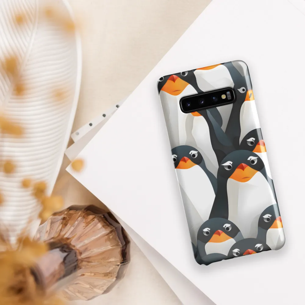 Penguin Parade | Phone Case |  S10 Plus | Snap Case | Glossy