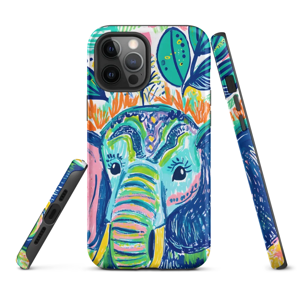 Whimsical Elephant Portrait | Phone Case |  12 Pro Max | Tough Case | Matte