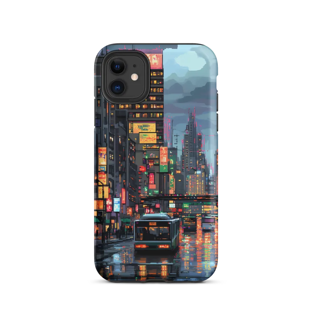 Neon Dreams: A Pixelated Urban Night