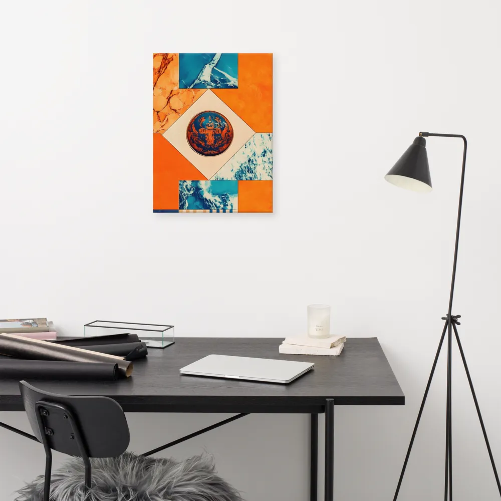 Harmonious Encounters: Abstract Geometry | Canvas | 18″×24″