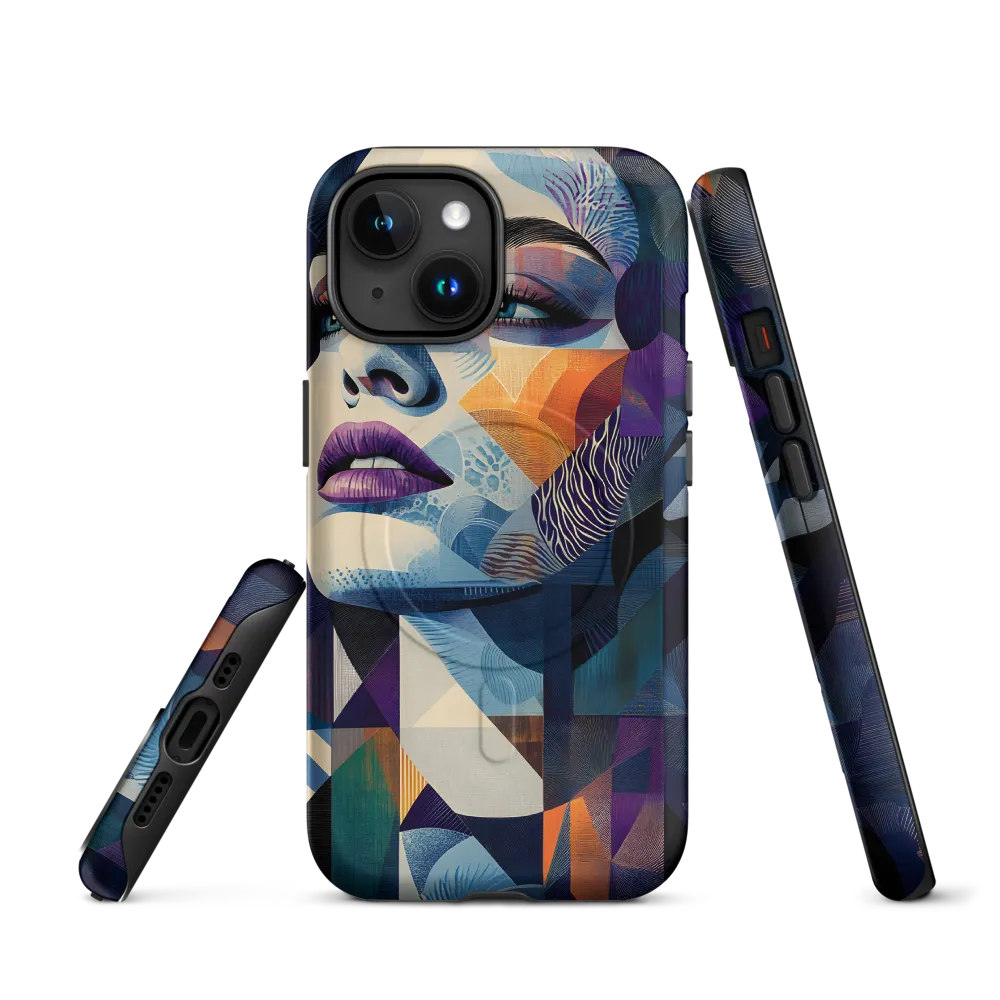 Fragmented Mystery: A Modern Portrait | Phone Case |  15 | MagSafe® Tough Case | Matte