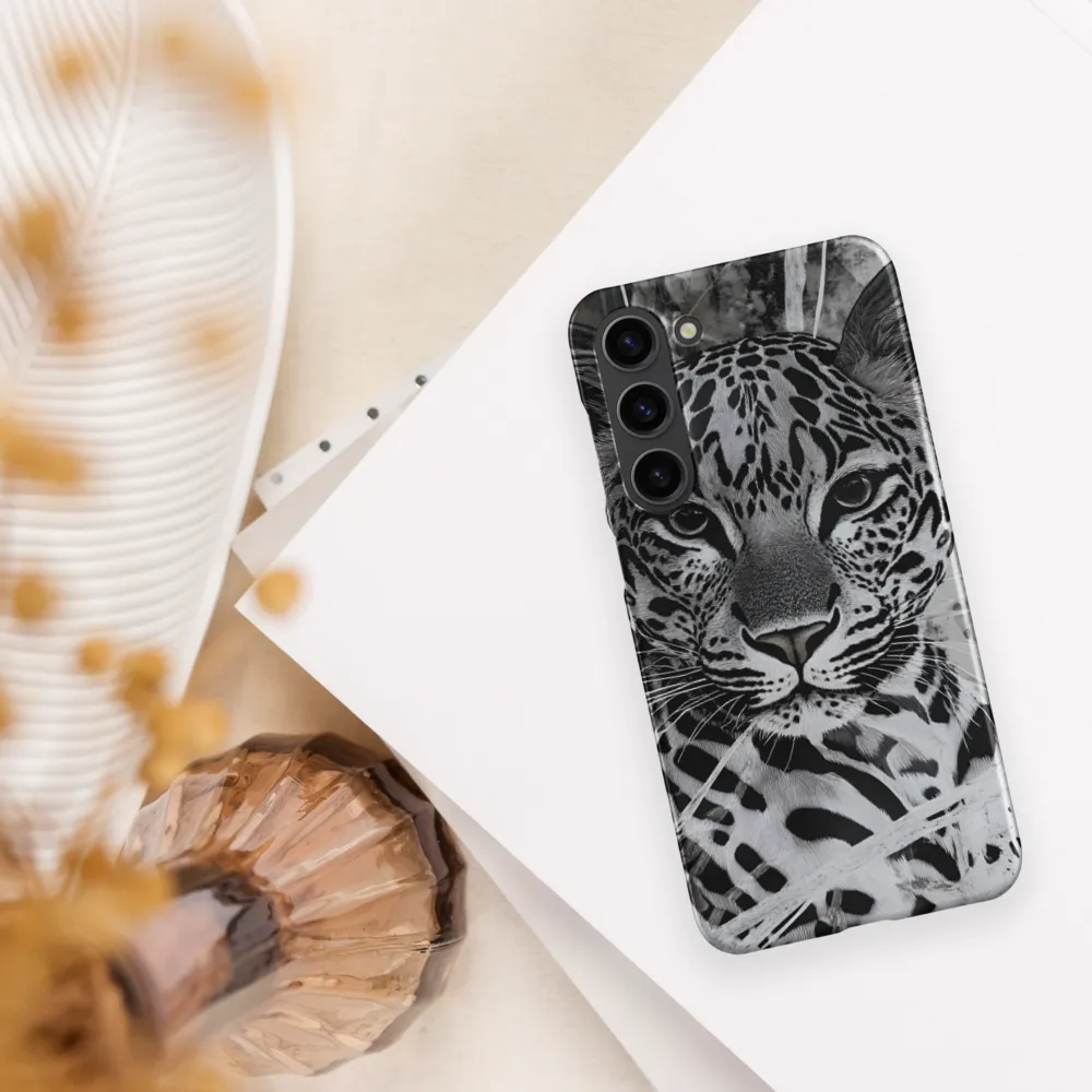 Majestic Gaze: The Leopard's Portrait | Phone Case |  S23 Plus | Snap Case | Matte