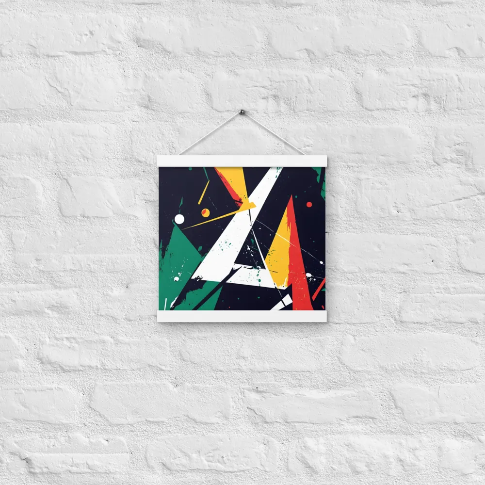 Dynamic Geometries | Poster With White Wood Hanger | 12″×12″