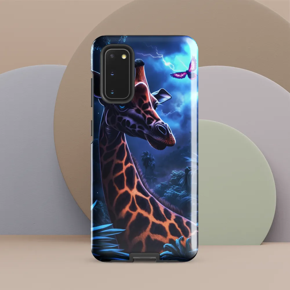 Mystical Giraffe in Twilight Jungle